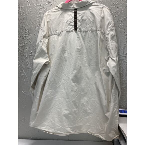 Eight 732 Mens Button Down Shirt Pinstripes Riders Runners Patch Utility Sz 4XL - Picture 2 of 6